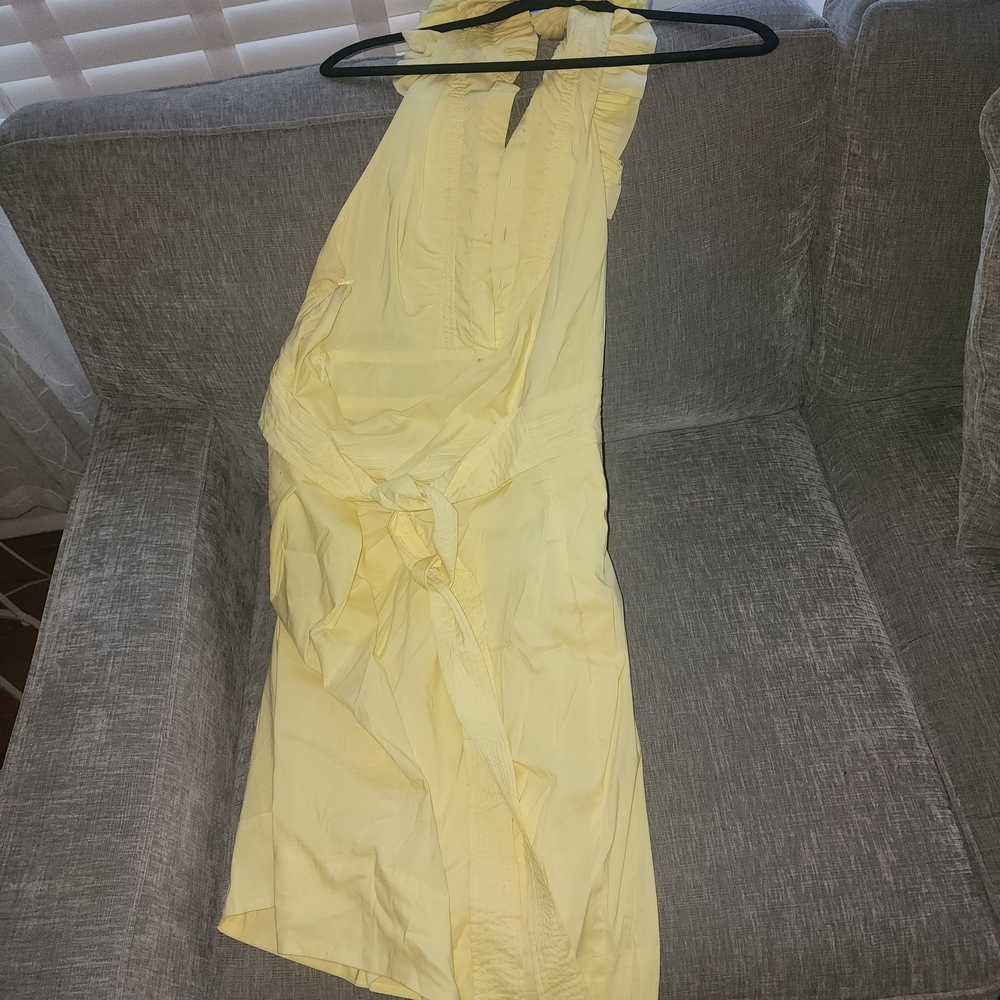 Elegant Backless Yellow Dress - Picture 5 of 6